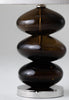 Cedar with Nickel Base shown with 10" Slim Striaght Oval in Natrual Linen and cream card linning