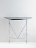Blue Verdigris shown with Verde Fantastico marble top