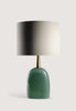 Seafoam shown with 16" Tall Cylinder in Ghost Silk Linen with Cream Card lining