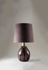Mauve with Brass Collar shown with 14" Bongo in Pecan Linen with Cream Card lining