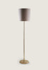 Polished Brass shown with 13" Top Hat in Natural Linen with Cream Card lining