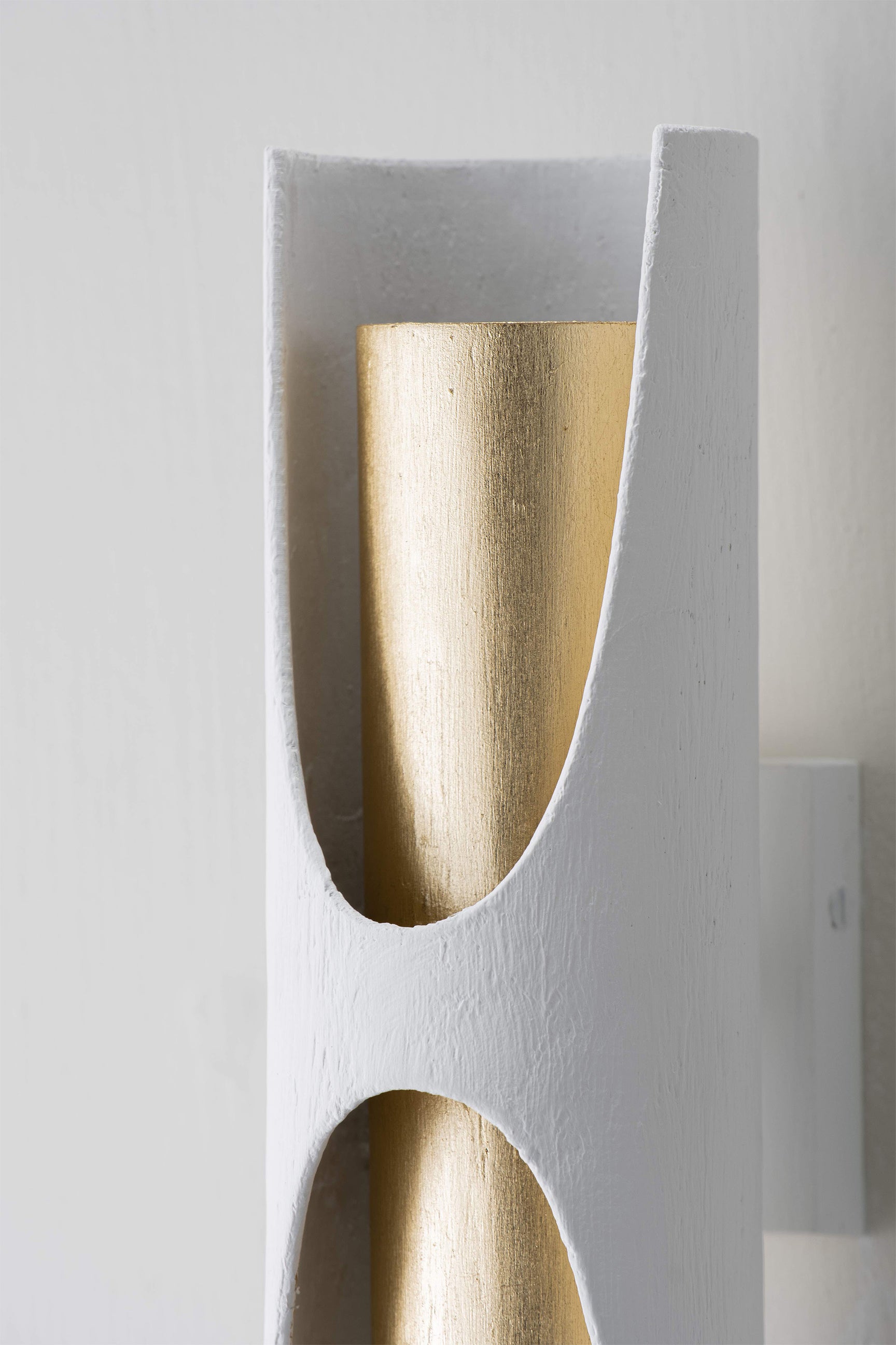 Plaster White with Bright Gold