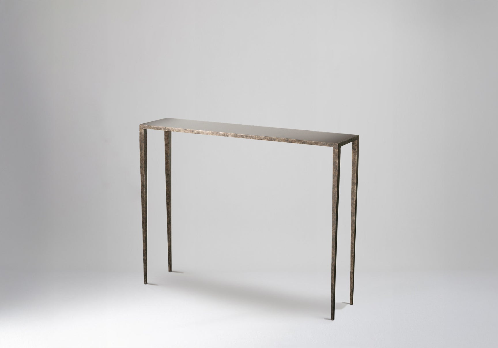 Burnt Silver with Black glass top