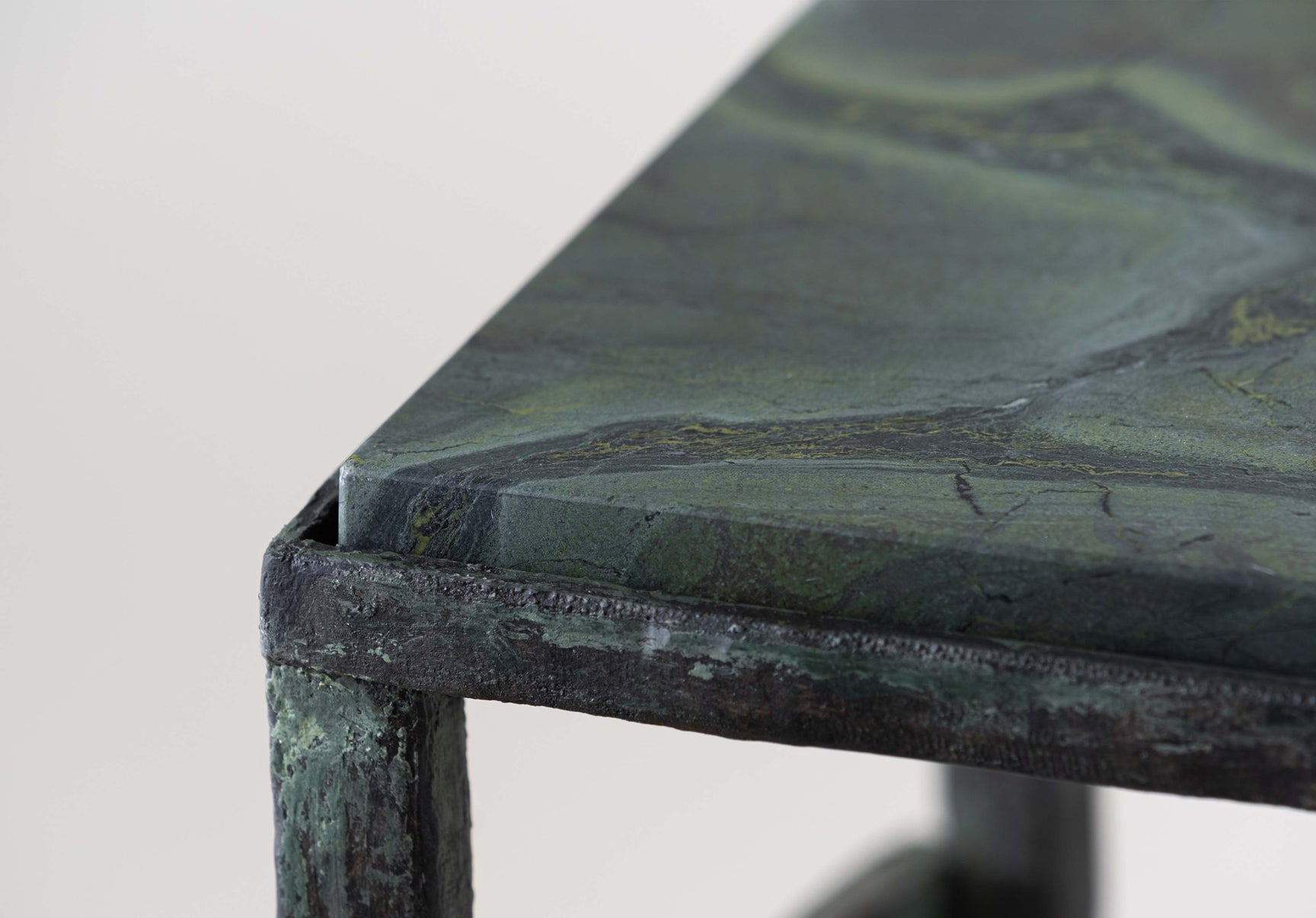 Verdigris with Verde Fantastico Honed Marble