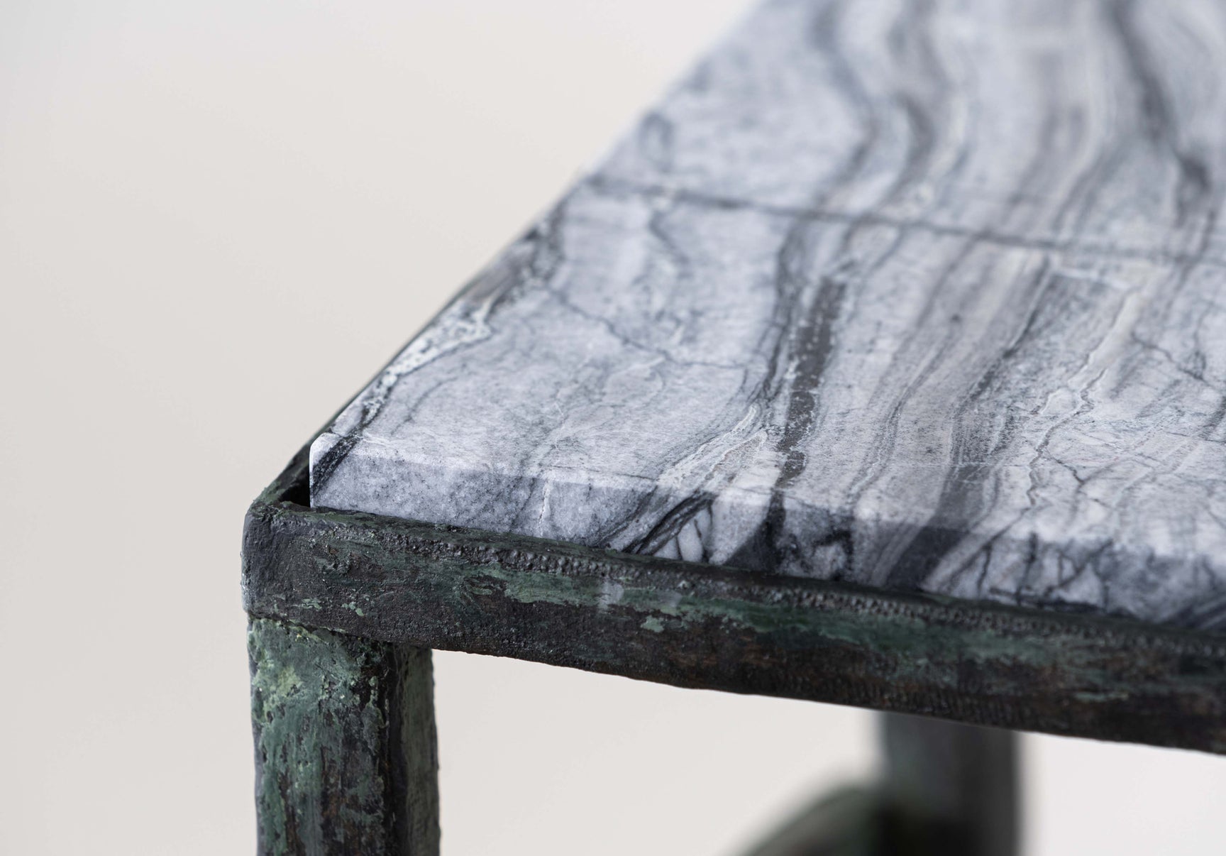 Verdigris with Silver Wave Honed Marble