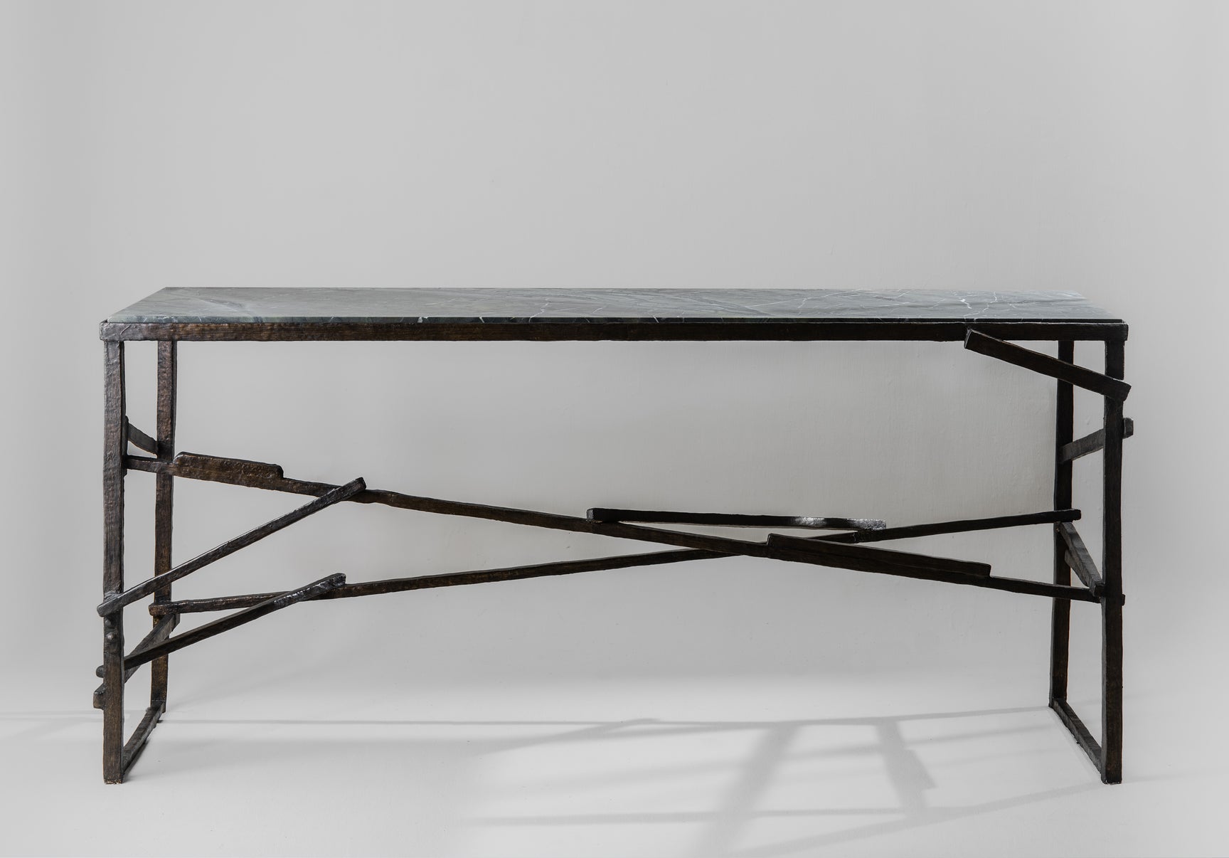 New Bronze with Verde Fantastico Honed Marble