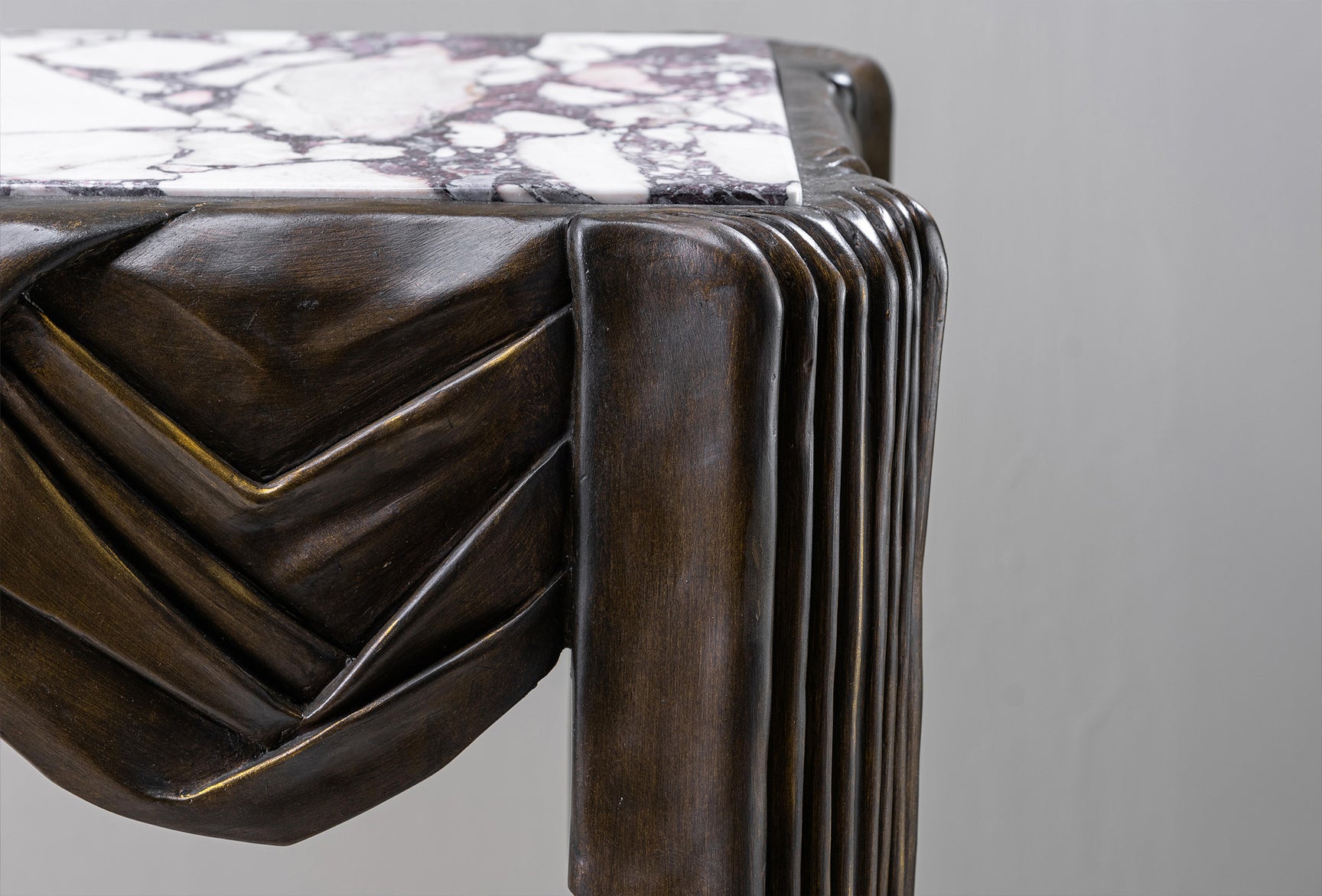 Gilted New Bronze with Marone marble 