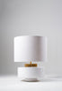 Stone with White Gold collar with 14" Tall Cylinder in Natural Linen and Cream Card lining.