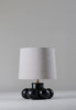 Black with 10" Drum in Natural Linen with Cream Card lining