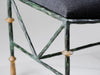 Verdigris and Gold with Carbon Linen Seat Pad