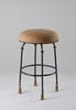 Bronzed with Distressed Gold and Straw Linen seat pad