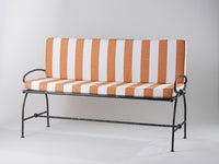 Black Brown with Upholstered Cushions in Perennials Go To Stripe | ECH01