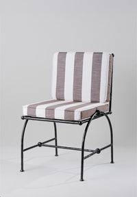 Black Brown with Upholstered Cushions in Perennials Go To Stripe | ECH02