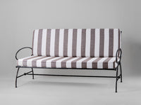 Black Brown with Upholstered Cushions in Perennials Go To Stripe | ECH05