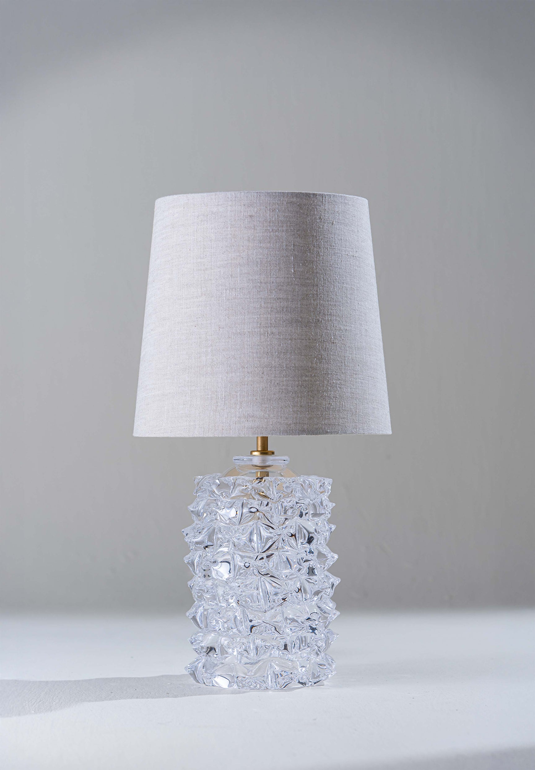 Clear shown with 11" Bongo in Natural Linen and Cream Card lining