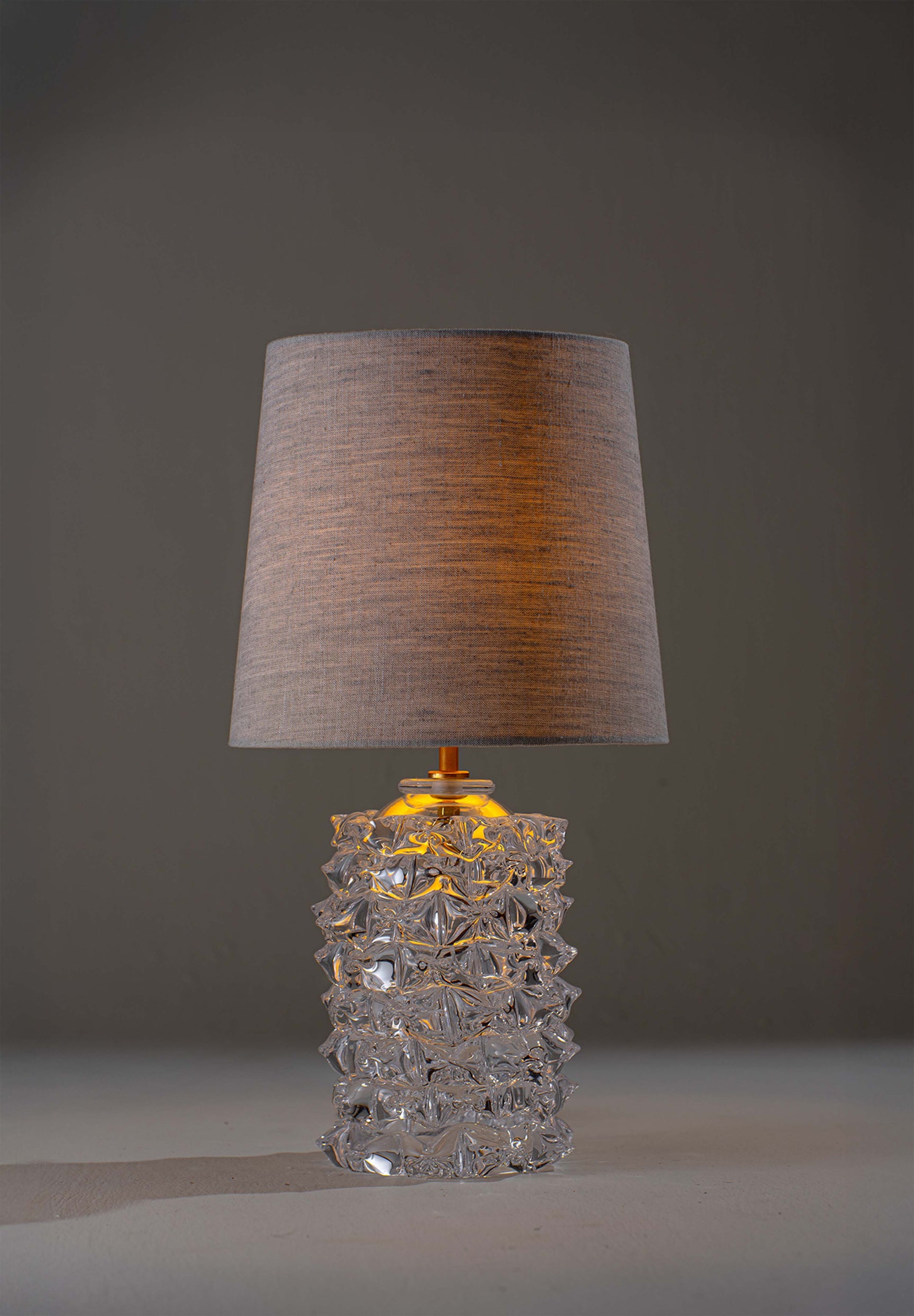 Clear shown with 11" Bongo in Natural Linen and Cream Card lining