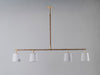 Dark Cane and Brass with 7" Downlight Bongo in Natural Linen and Cream Card lining 
