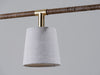 Dark Cane and Brass with 7" Downlight Bongo in Natural Linen and Cream Card lining 