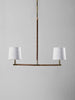 Dark Cane with Brass shown with 2 x 7" Bongo with Natural Linen and Cream Card lining