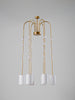 French Brass with Clear Glass shown with 6 x 4" Cylinders in Natural Linen and Cream Card lining