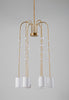 French Brass with Clear Glass shown with 6 x 4" Cylinders in Natural Linen and Cream Card lining