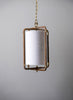 Dark Cane and Antique Brass with 12" Holden Cylinder in Natural Linen and Cream Card Lining