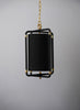 Black Cane and Brass with 12" Holden Cylinder in Carbon Linen with Cream Card Lining 