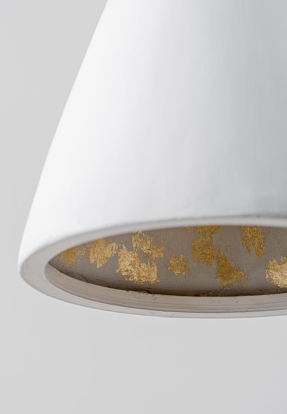 Plaster White with Cream Etched Gold