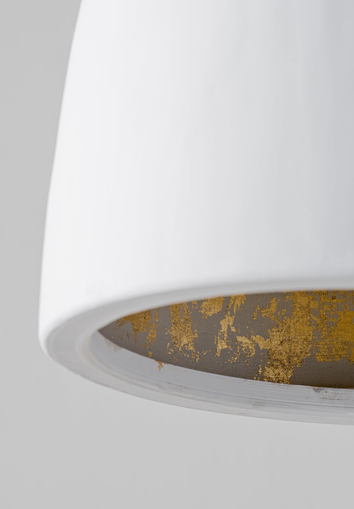 Plaster White with Cream Etched Gold