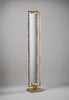 Gold with 8" Giacometti Cylinder in Natural Linen with Cream Card Lining