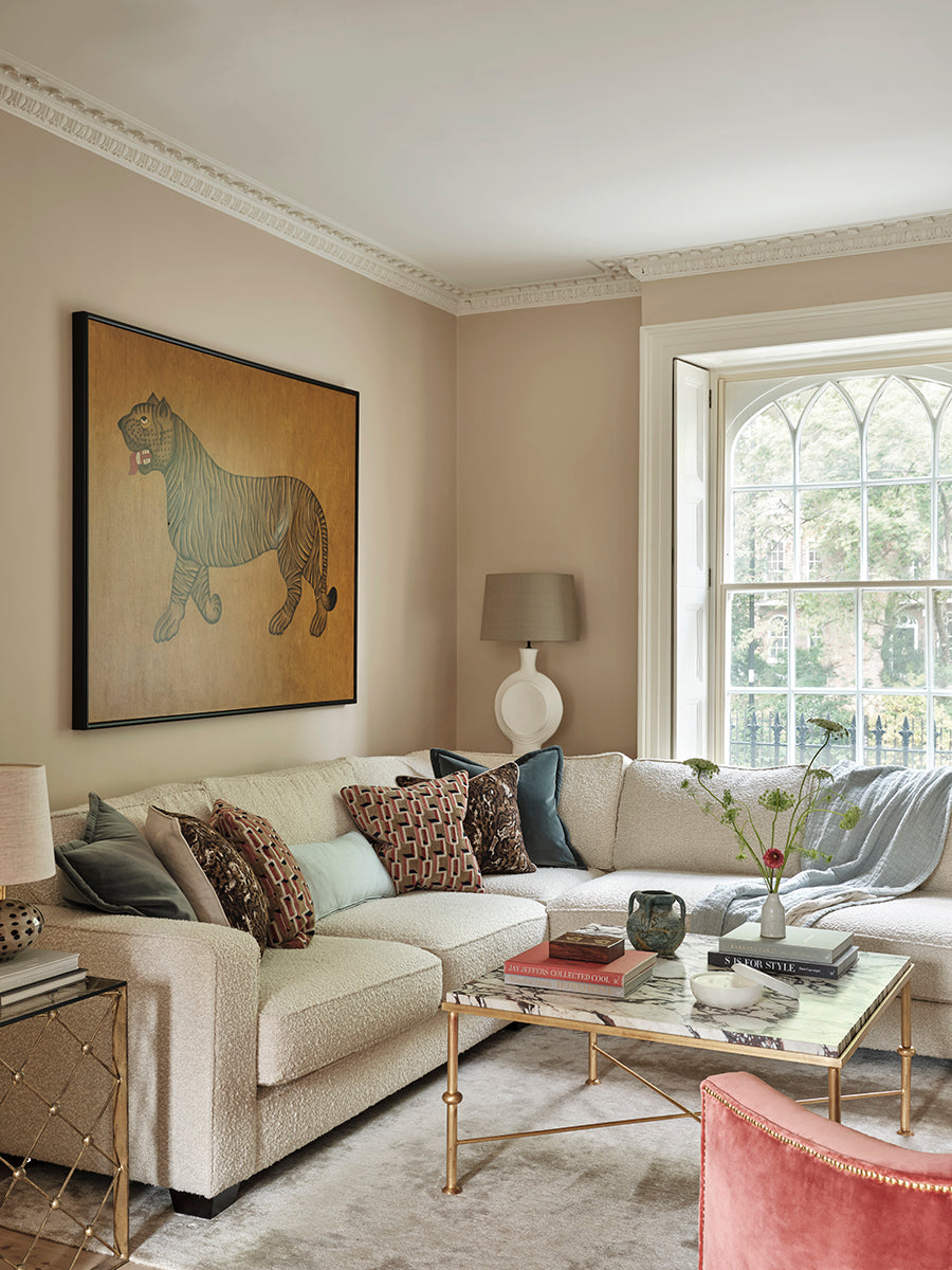 Rebecca Hughs Interiors COnrad lamp and auden lamp Porta Romana