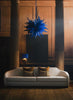 Urchin in Electric Blue, Wilfred lamp in Reactive Moss and Dajo sofa