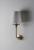 Old English Brass with 5" Bonny Fez in Natural Linen and Cream Card lining