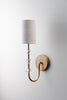 French Brass shown with 4" Cylinder in Natural Linen and Cream Card lining US Back Plate 
