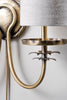 Decayed Brass shown with 4" Cylinder in Natural Linen and Cream Card lining