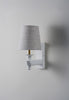 Plaster White with 5" Bonny Fez in Natural Linen and Cream Card lining