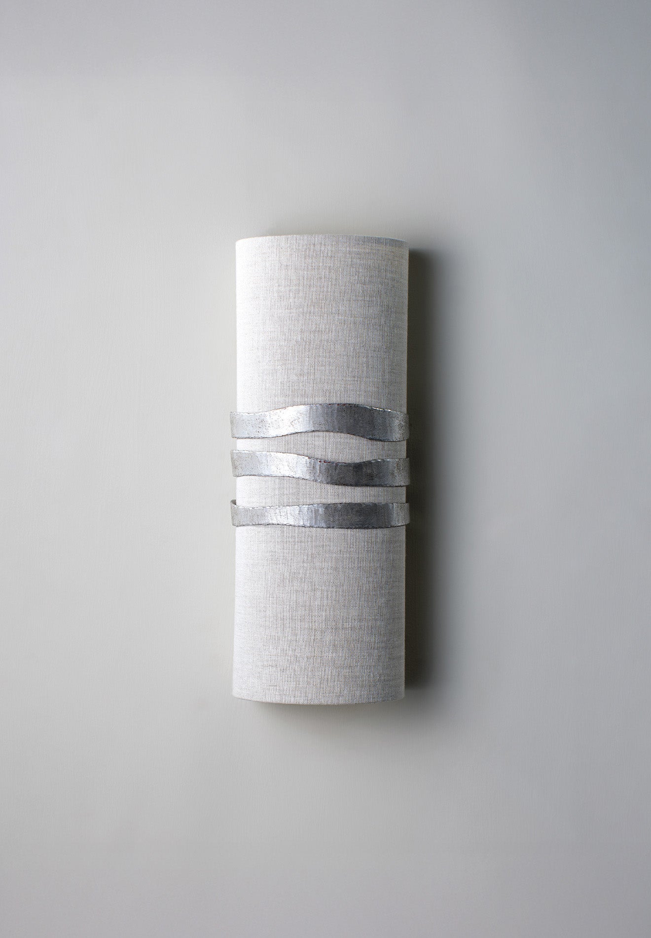 Decayed Silver shown with 6 1/2" Open Back Oval in Natural Linen with Cream Card lining