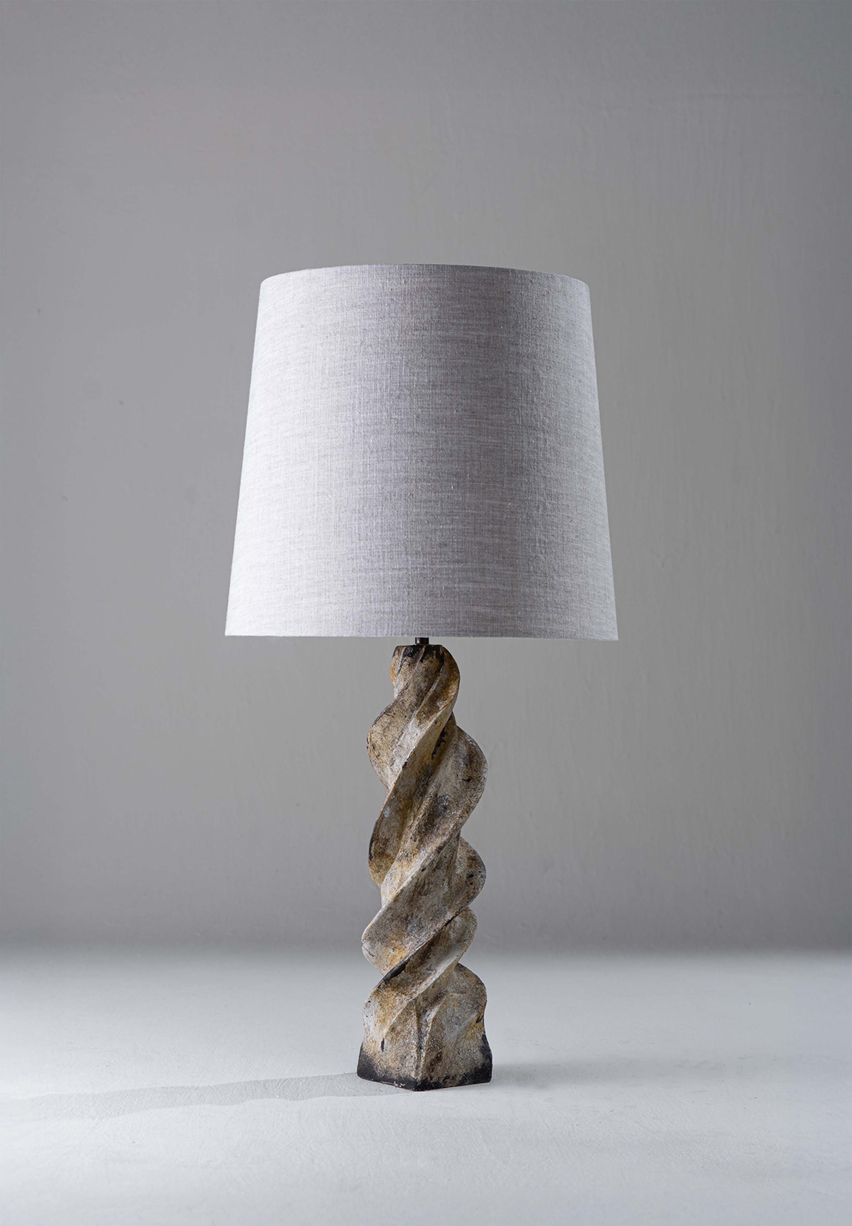 Burnt Stone shown with 14" Bongo in Natural Linen with Cream Card lining