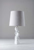 Plaster White shown with 14" Bongo in Natural Linen with Cream Card lining