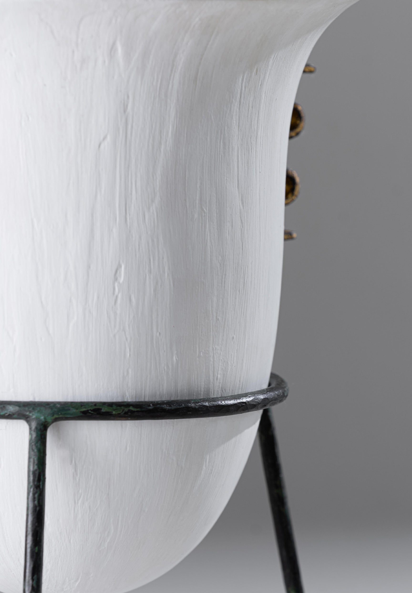 Anziano White and Distressed Gold with Verdigris 