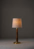 Dark Cane and Brass with 7" Bongo in Natural Linen with Cream Card Lining