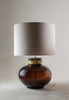 Toffee Apple with Bodu Gold collar shown with 16" Tall Cylinder in Natural Linen with Cream Card lining