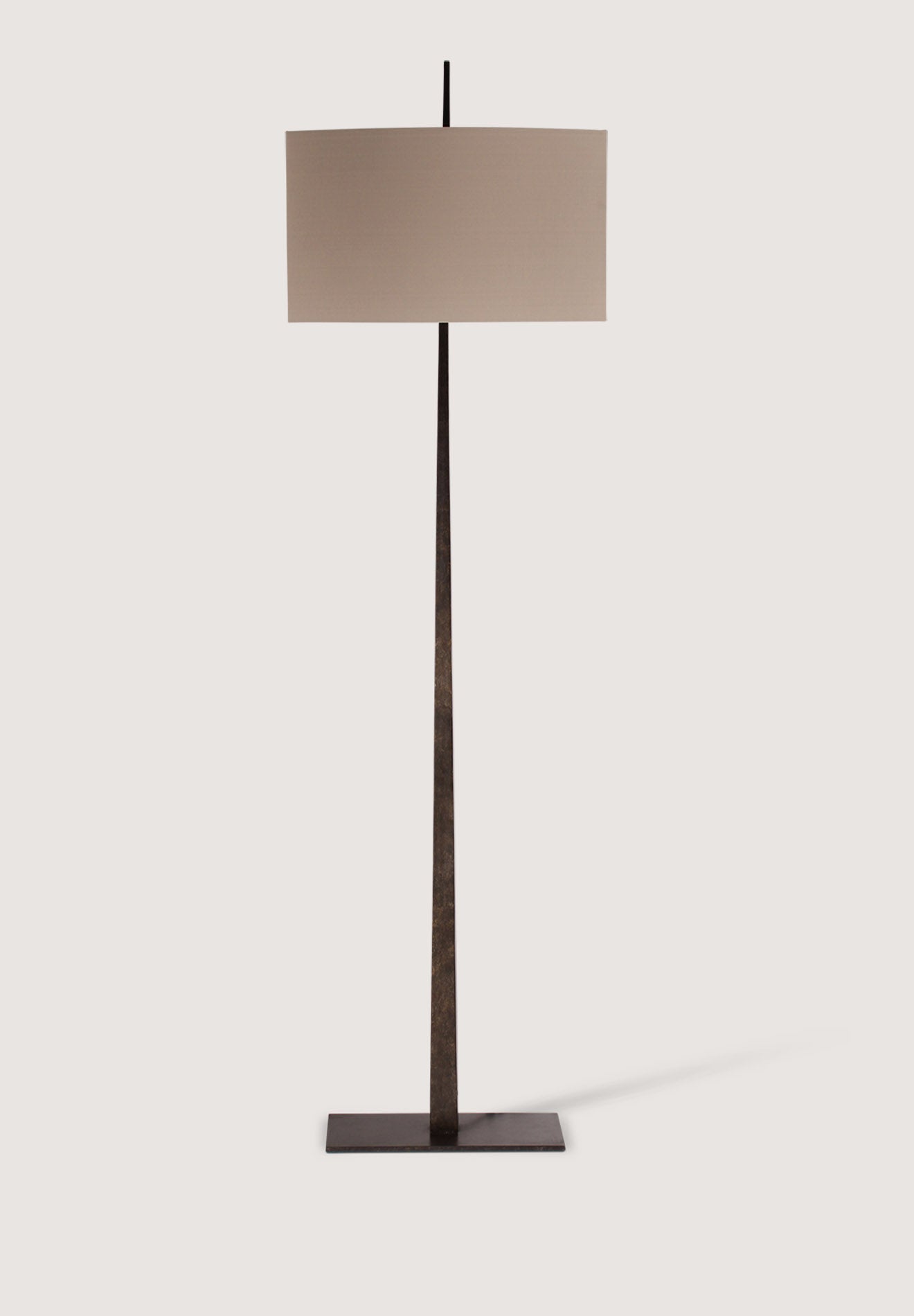 Bronzed shown with 22" Tall Eye, Supplied with Champagne Or Frosted Perspex Baffle in Putty Silk with Cream Card lining