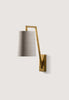 French Brass with 5" Monty Empire in Natural Linen with Cream Card lining