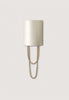 French Brass shown with 6" Semi Cylinder in Ivory Silk with Cream Card lining
