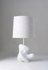 Plaster White shown in 12" Fez in Natural Linen and Cream Card Lining with white stem